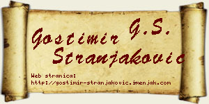 Gostimir Stranjaković vizit kartica